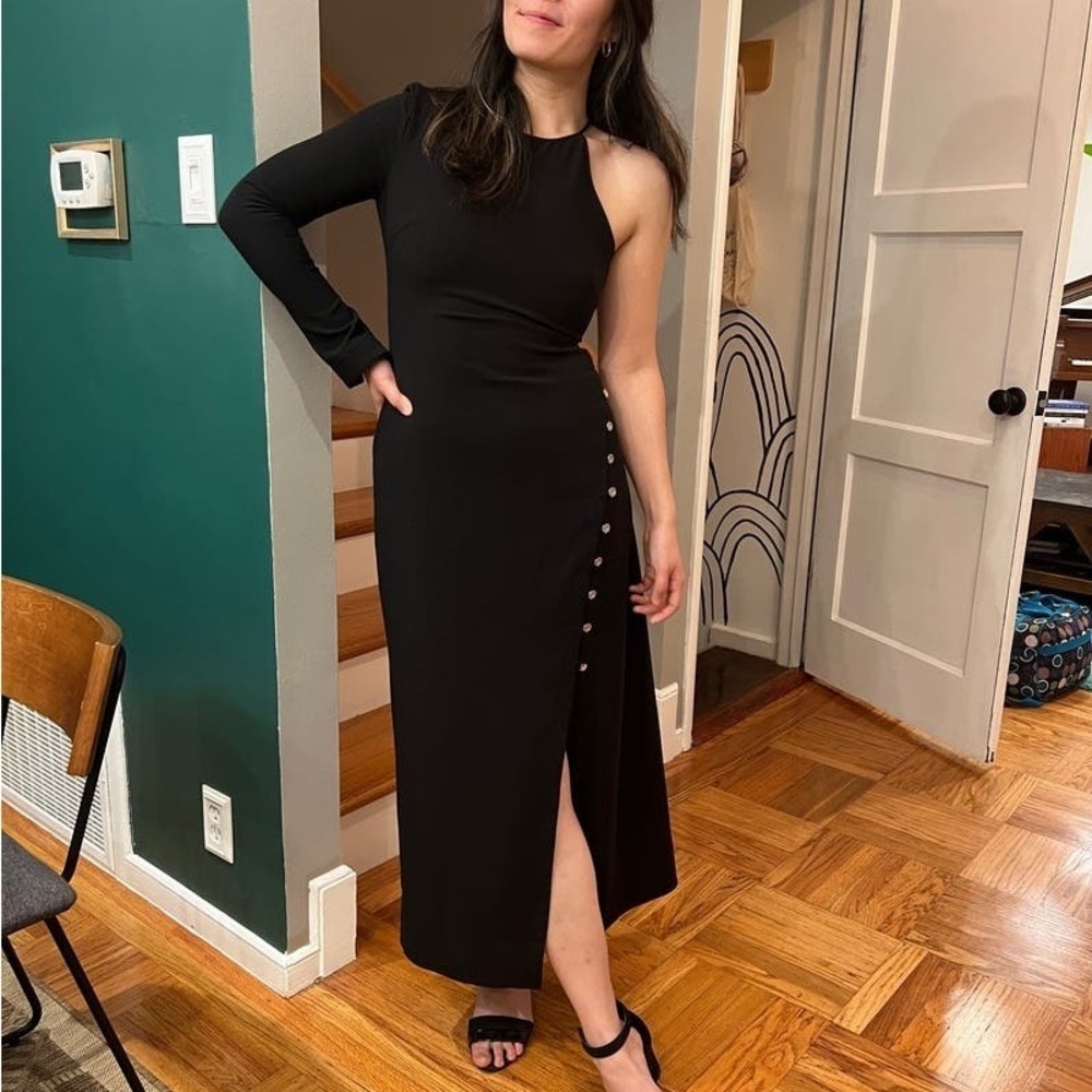 STAUD Zhuri Black Maxi Dress